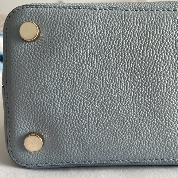 Kate Spade Margaux Medium Satchel Crossbody Bag in Blue with Silver Hardware - Picture 16 of 17